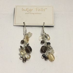 NWT Indigo Falls Sterling Glass Beads Earrings